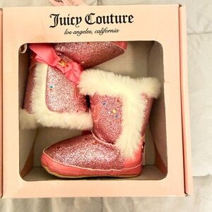 Juicy Couture Pink Sparkle Baby Booties
